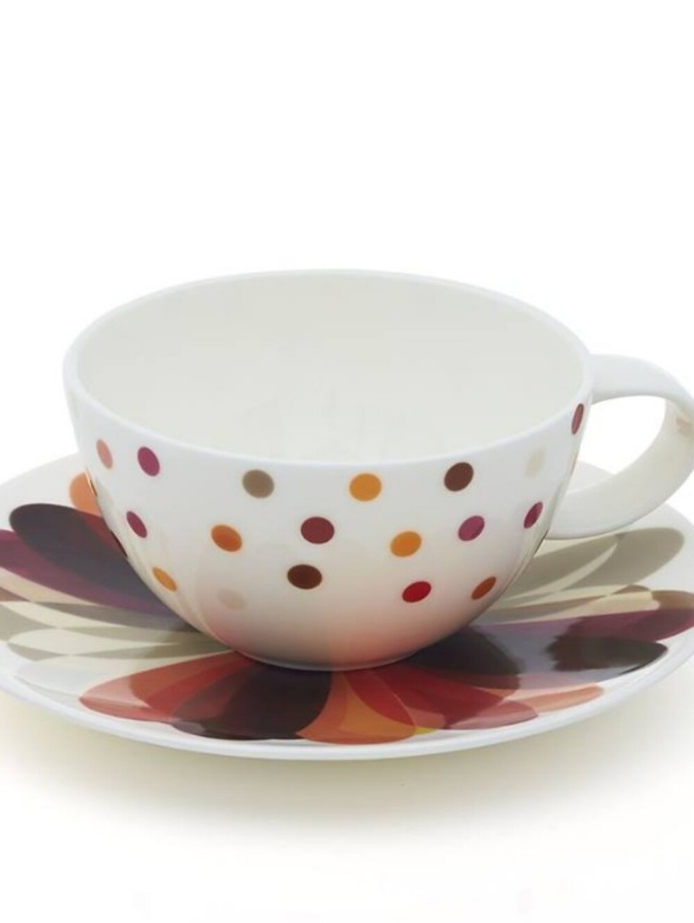 Cup & Saucer Crate & Barrel Andrew Banneker Polka Dot Set 2014 Artist Series